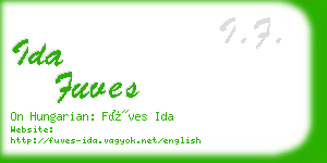 ida fuves business card